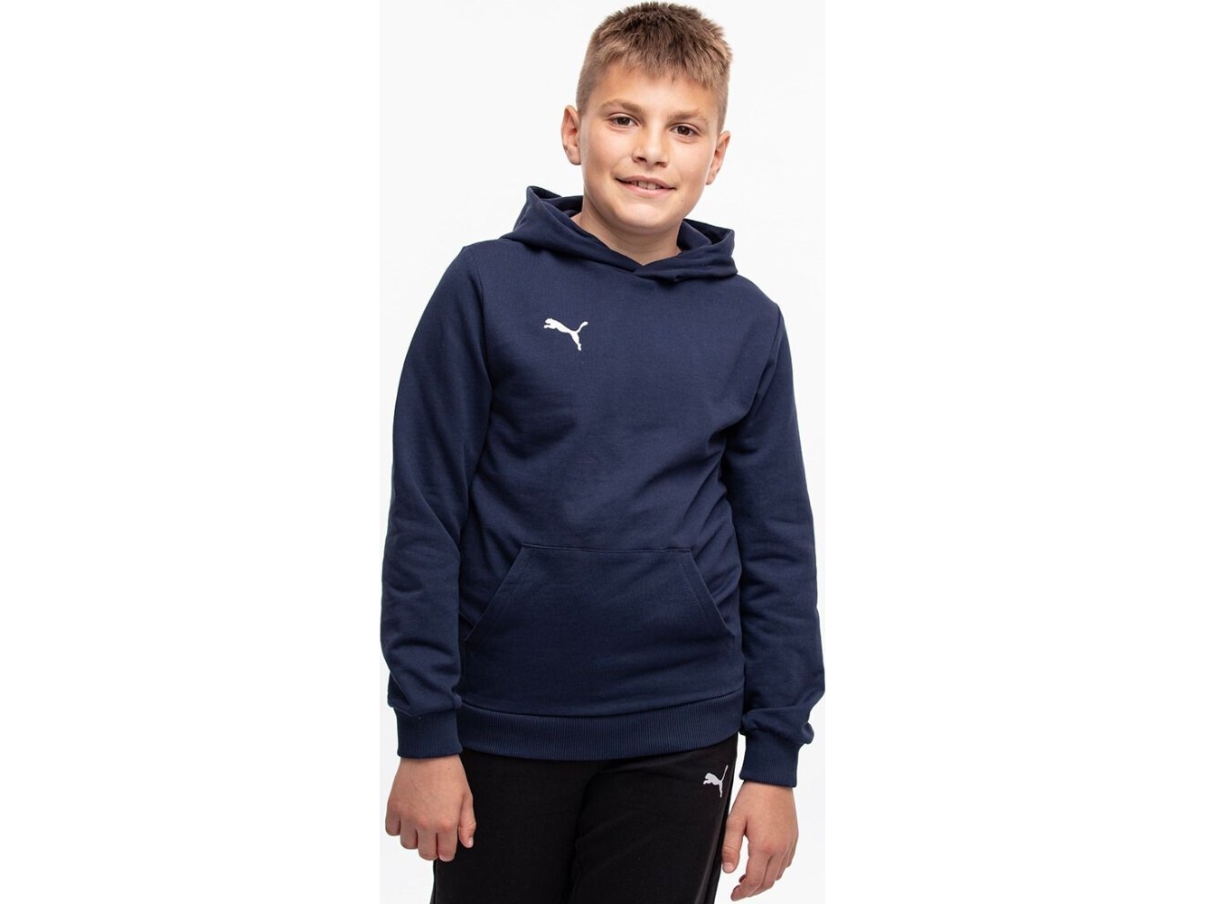 Puma Kinder Sweatshirt Puma Team Goal Casuals Hoddy Navy Blau 658619 06 152Cm