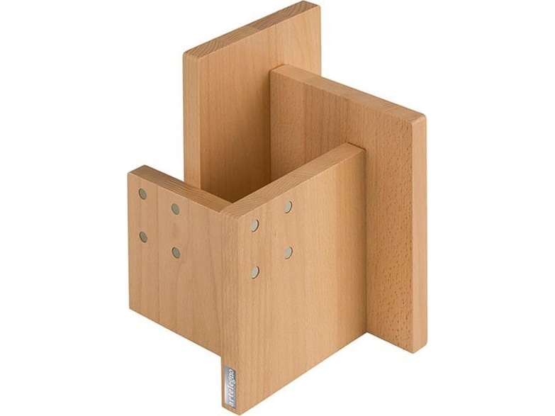 Magnetic Knife Block Made Of Beech Wood With Container Artelegno Kombi