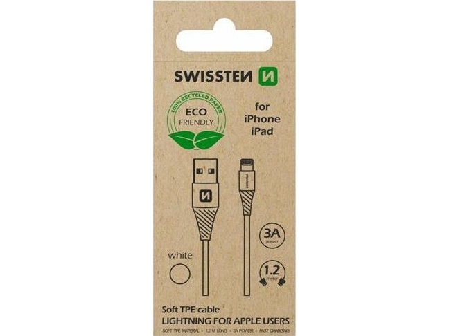 Usb-Kabel Swissten Usb-A Auf Lightning 1,2 M Schwarz (71502300Eco)