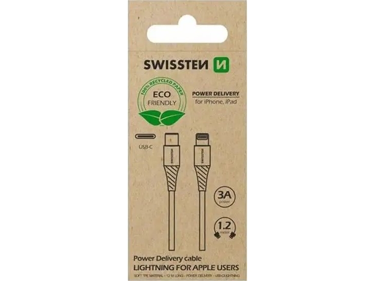 Swissten Usb-C Auf Lightning Kabel 1,2 M Weiß (71505301Eco)