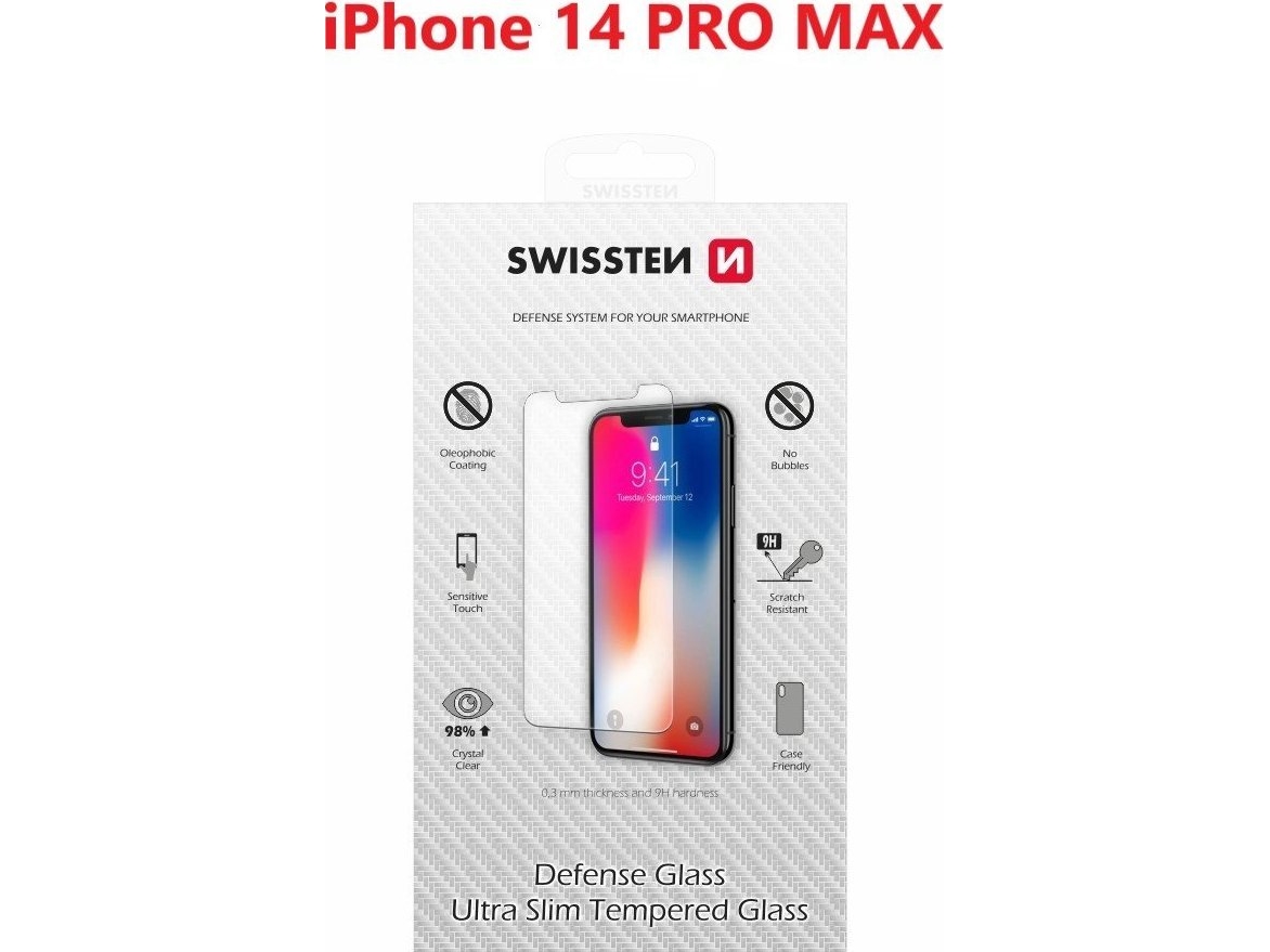 Swissten Ultra Slim Tempered Glass Premium 9H Ekrano Apsauga Apple Iphone 14 Pro Max
