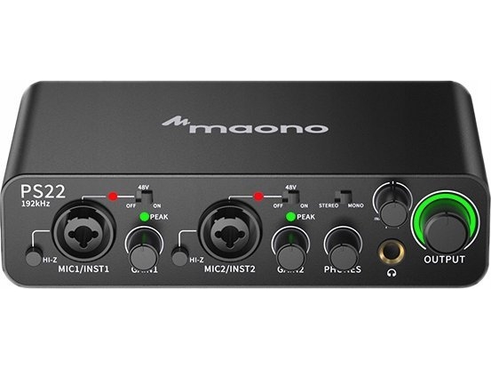Maono Audio Interface Lydkort Musikmixer Vlog 2x Xrl Trs / Maono Ps22