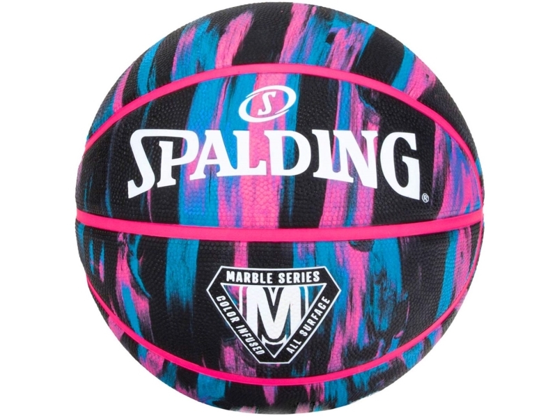 Spalding Marble S.7 Schwarz Rosa Blau