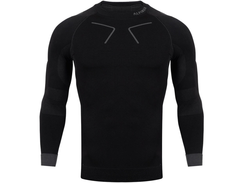 Men's Thermoactive Sweatshirt Alpinus Tactical Base Layer Black-Gray Gt43219