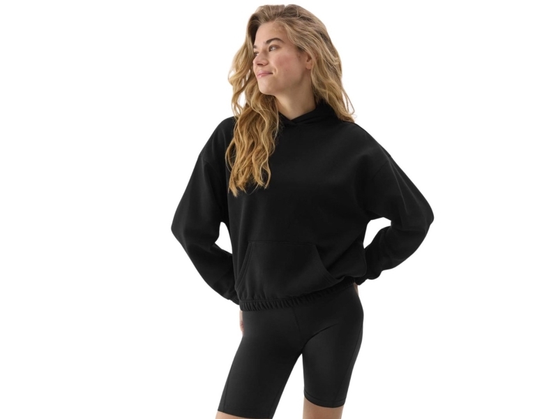 Women's Sweatshirt 4F F1057 Deep Black 4Fwss24tswsf1057 20S S