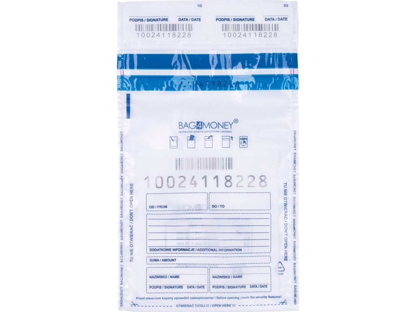 OFFICE PRODUCTS Turvallinen kirjekuori, M5, 150x220mm, 50 kpl, läpinäkyvä