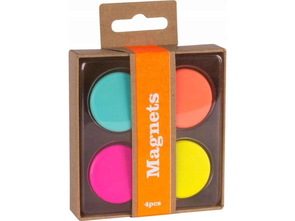 Apli Apli Fluor Kollektion, Magnesy, 4 Szt., Mix Kolorów