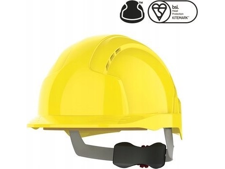 Jsp Schutzhelm Evolite , Rändelknopf-Verstellung, Belüftet, Gelb