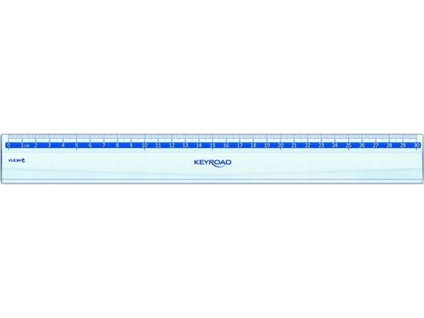 Keyroad Kunststofflineal Keyroad, 30Cm, Transparent, 24 Stück, Box