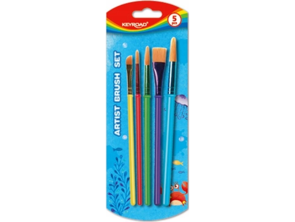 Keyroad Keyroad Pinsel, Artist Set, 5Tlg, Blister, Mischfarben
