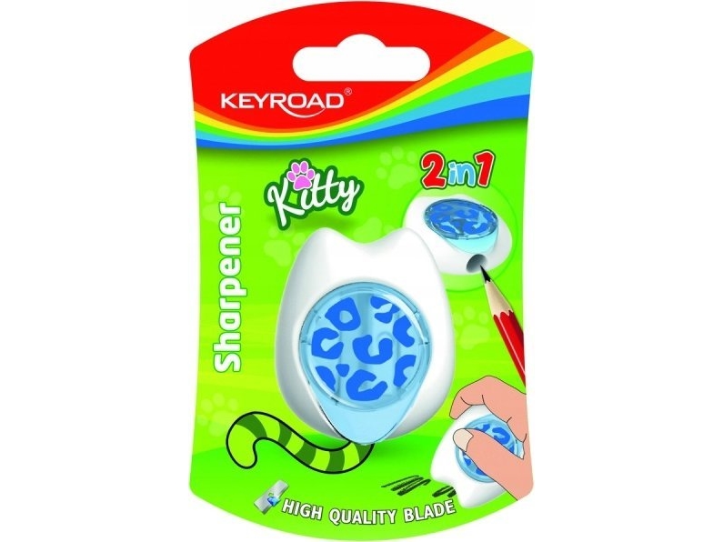 Keyroad Plastvässare med sudd KEYROAD, kitty cat, singel, blister, mixade färger | Skrivredskap - Special Skrivredskap - Till skolan | GameStuff