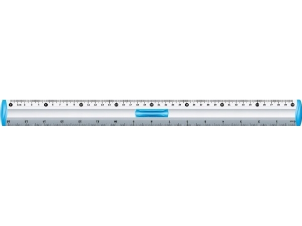Keyroad Keyroad Aluminium Lineal, Mit Bleistifthalter, 40Cm, Blister, Mix Farben