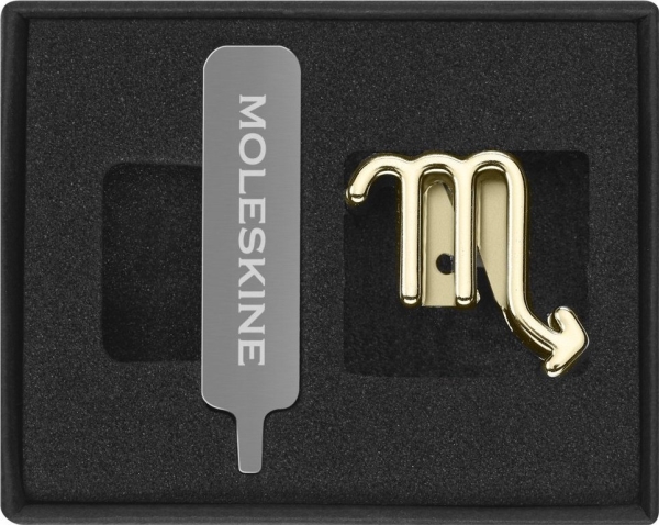 Moleskine Klemme/Nål Moleskine, Skorpion, Guld