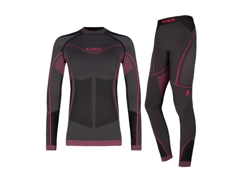 Girls' Thermoactive Underwear Alpinus Tactical Mora Set Graphite-Pink Si8937 - Si8939 120-136