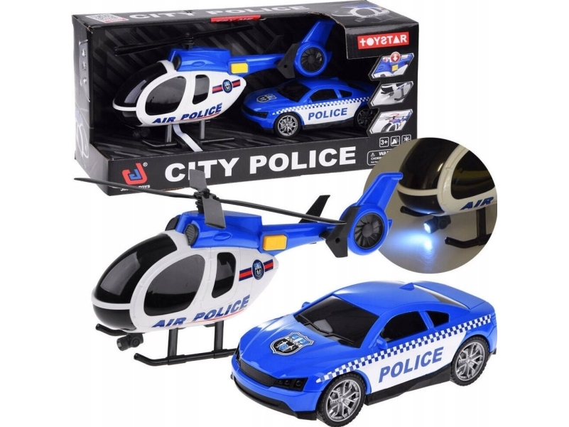 Jokomisiad politi køretøjer bil helikopter lyd lys ZA4626