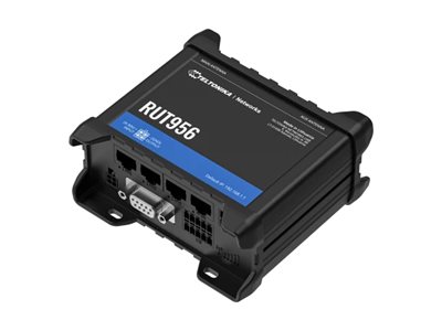 Teltonika Rut956, Router Für Mobilfunknetz, Schwarz, Aluminium, Kunststoff, Din-Schiene, Industriell, Schnelles Ethernet
