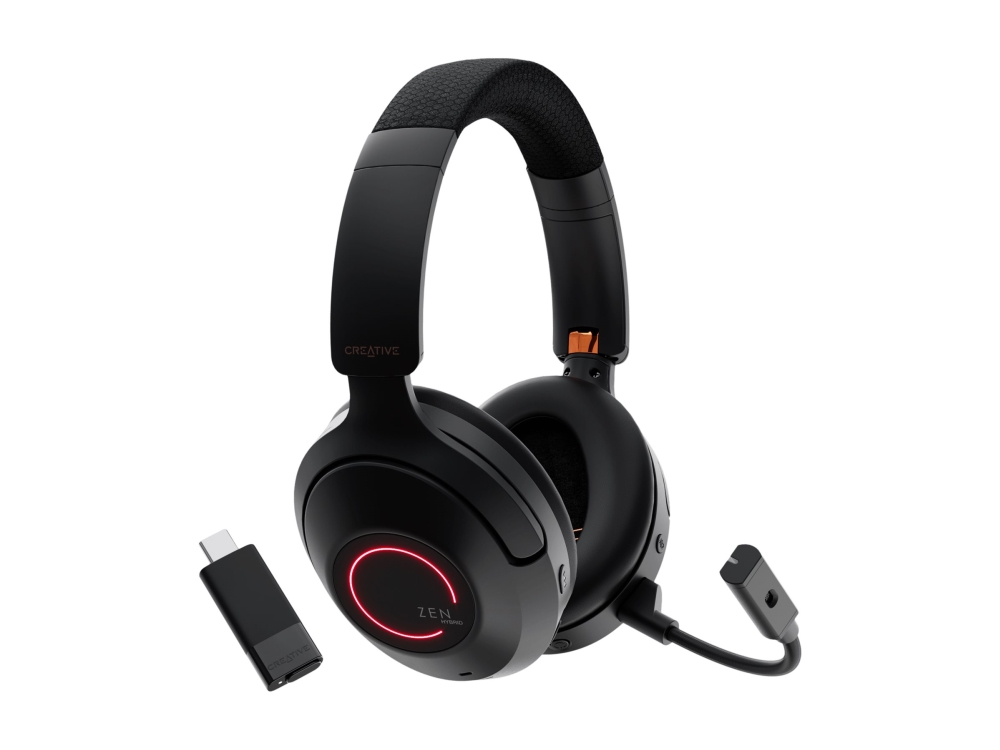 Creative Zen Hybrid Pro Classic - Headset - Fuld Størrelse - Bluetooth - Trådløs - Aktiv Støjfjerning - Sort