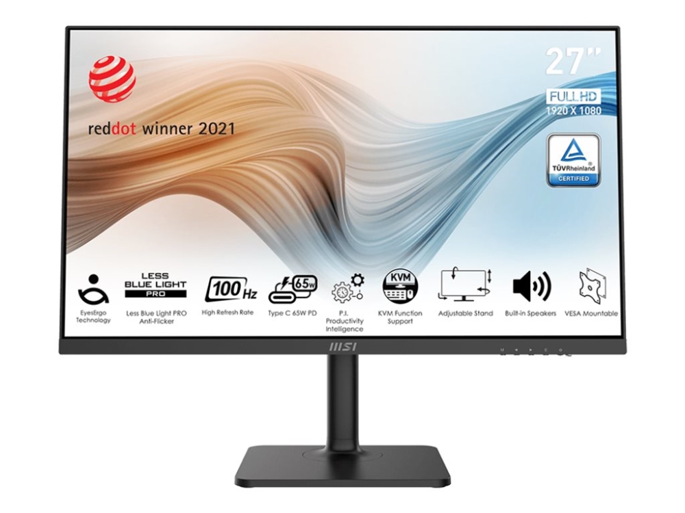 Msi Modern Md272xpde Led Skærm    1920 1080 Full 1080p @ 100 Ips 300 M² 1000: Hdmi Displayport Usb Højtaler