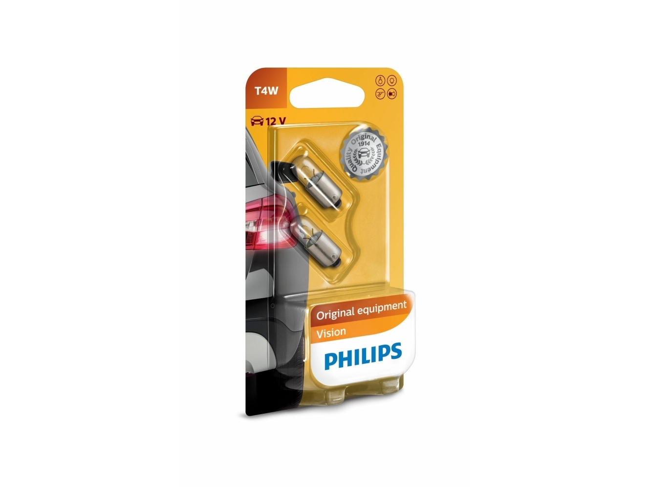 Philips Vision T4W 12V 4W - Sæt