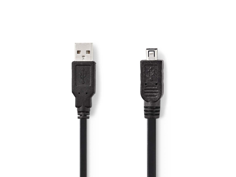 Nedis Ccgp60200bk20, 2 M, Usb A, Mini-Usb A, Usb 2.0, 0,48 Gbit/Sek., Sort