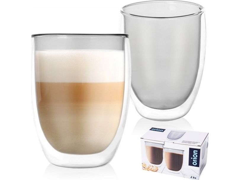 Orion Double Double Termiska Kaffe-Latte-Glas 370 Ml 2 St.