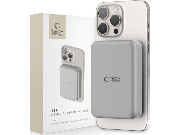 Powerbank Tech-Protect Tech-Protect Pb11 Lifemag Magsafe Power Bank 10000Mah Titanium
