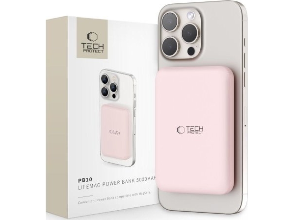 Tech-Protect Pb10 Lifemag Magsafe Powerbank 5000Mah Pink