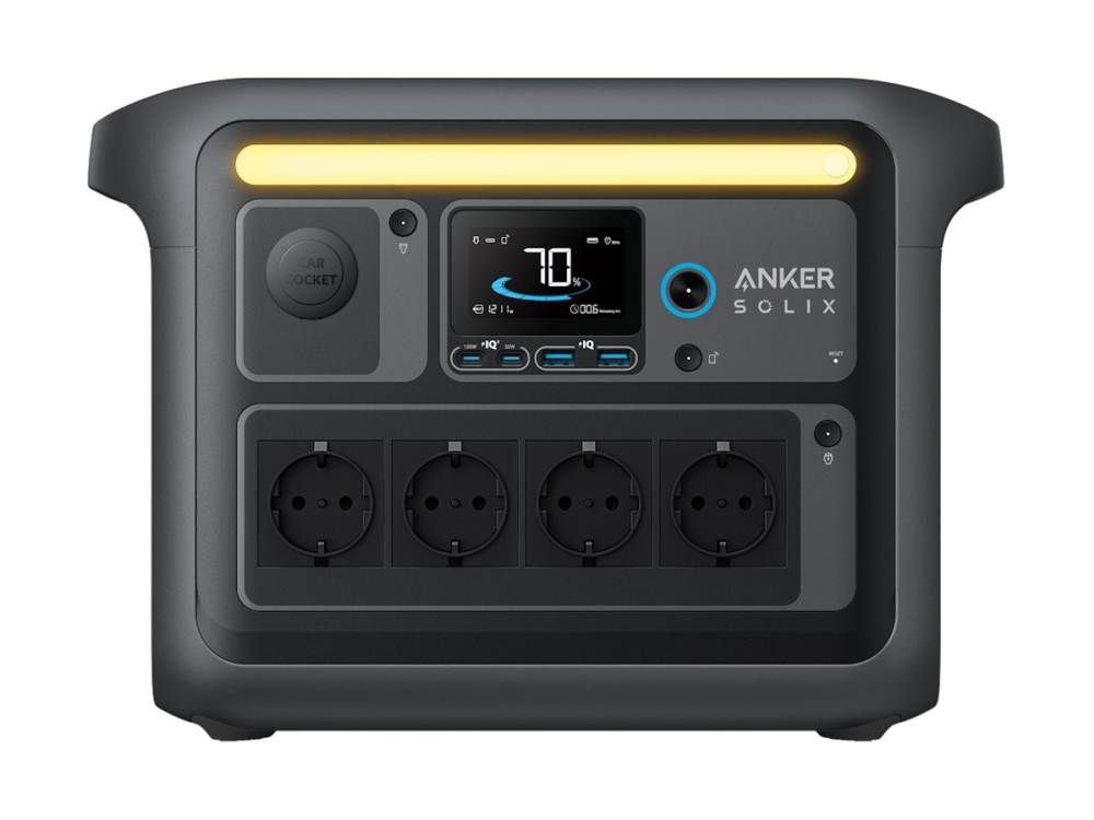 Anker SOLIX C1000X - Transportabel strømstation - 1800 Watt - litiumjernfosfat - 1056 Wh - output-stikforbindelser: 6
