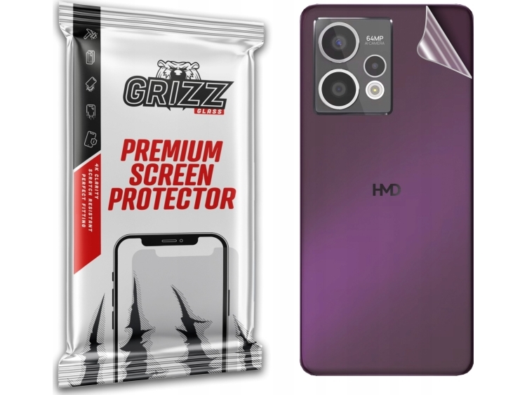 Grizzglass Folie Für Die Rückseite Grizzglass Satinskin Für Hmd Crest Max