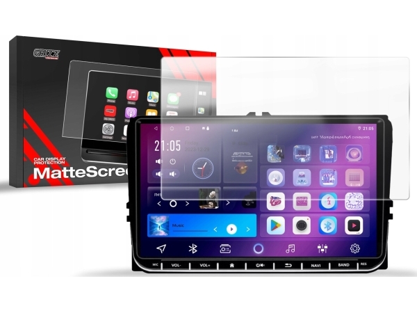 Grizzglass Cardisplay Protection Mat Film Til Android 2Din 9" Bilradio Volkswagen Skoda Seat