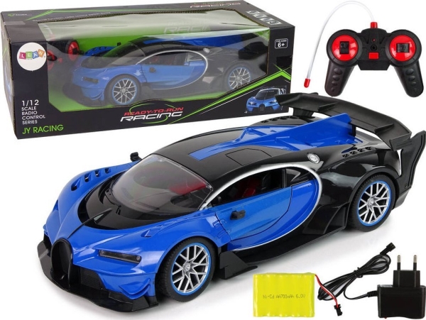 Lean Toys Radijo bangomis valdomas automobilis Bugatti mėlynas