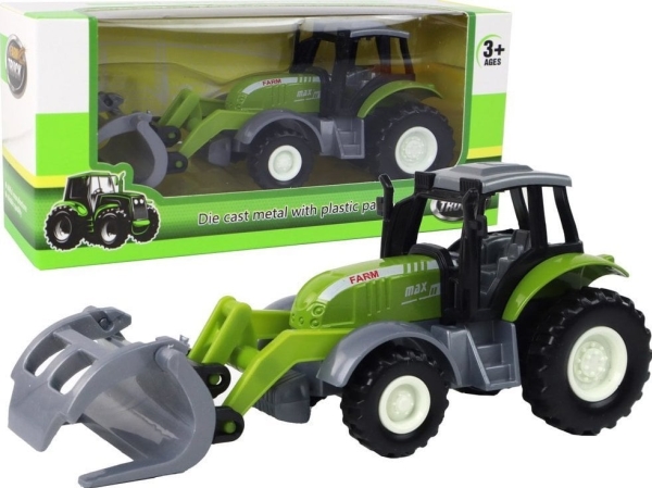 Leantoys Traktor Bagger Grün Krokodil - Fahrzeug Für Landwirtschaft