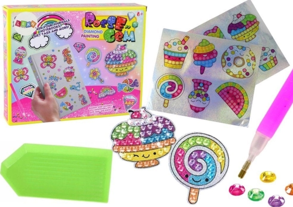 Leantoys Diy Sticker Diamonds Farverige Klistermærker