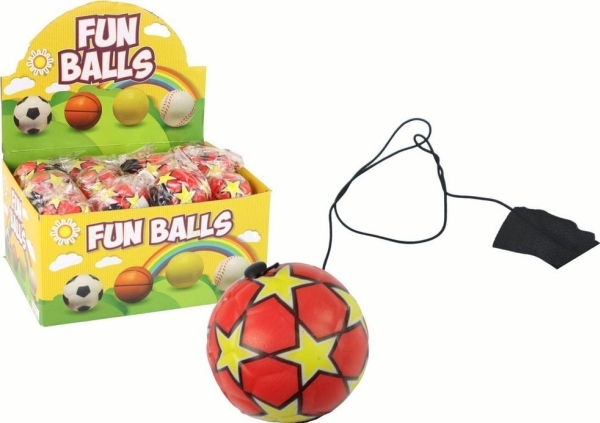 Leantoys Fußball Pu Jojo Mit Gummiband 6 Cm Rote Sterne