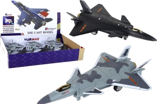 LeanToys flymodell med vingemotiv (svart/grå) | Leksaker - Bilar och andra fordon - Flyg och helikoptrar | GameStuff