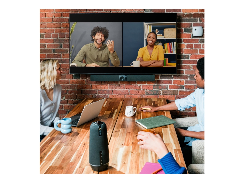 Owl Labs Meeting Owl 4+ - Videoconference-enhed - Certified for Microsoft Teams Rooms - brunsort - med Owl Bar - power adapter included