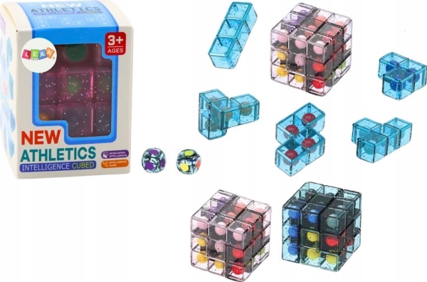 Leantoys Logik Bausteine Puzzle Würfel Spiel Rosa