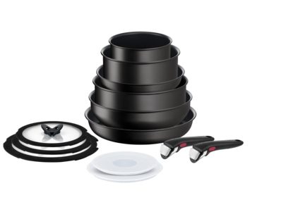 Tefal Ingenio Unlimited L76390, Matlagningsset, Svart, Gjuten aluminium, Svart, Thermo-Spot, Keramiska, gas, halogen, Induktion | Köksutrustning - Grytor & pannor - Grytset | GameStuff