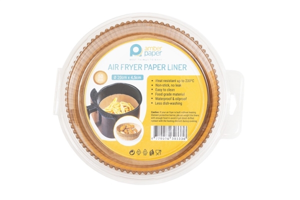 Engangs bagepapir AMBER PAPER 20 x 4,5 cm rund brun, 50 stk.