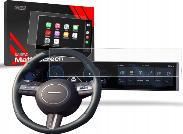 Grizzglass Keramik Displayschutz Cardisplay Protection Für Hyundai Tucson 12,3" 2024
