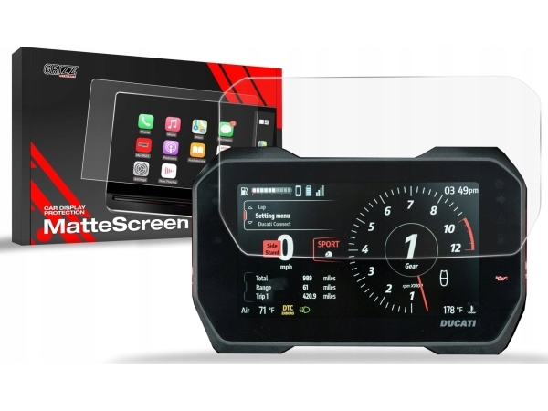Grizzglass Mat Foliebeskyttelse Grizzglass Cardisplay Til Ducati Multistrada V4 Rally 7" 2024