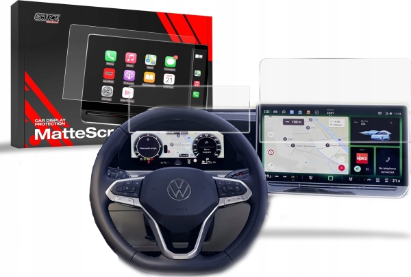 Grizzglass Mat Skærmbeskyttelsesfolie Til Cardisplay Til Volkswagen Vw Passat B9 13" 2024 [2-I-1]