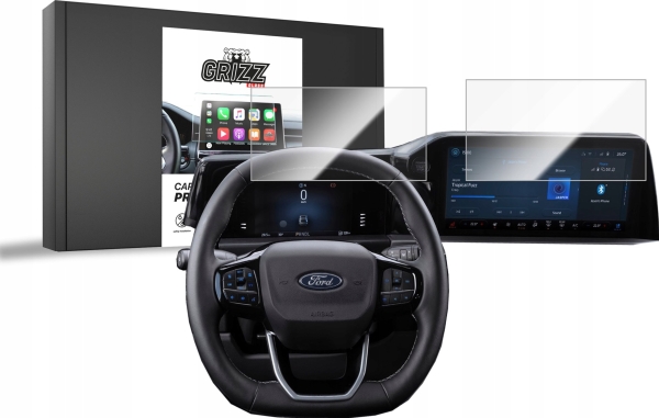 Grizzglass Keramikfolie Grizzglass Cardisplay Protection Für Ford Transit Custom 2 13" (2024) [2-In-1]
