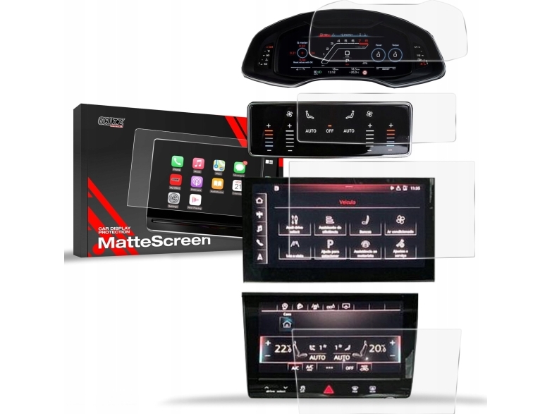 Grizzglass Mat Skærmbeskytter Cardisplay Protection Til Audi Q7 2019-2024 [4-I-1]