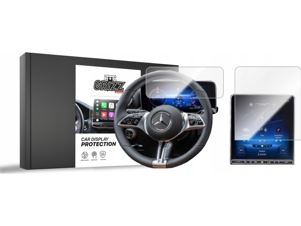 Grizzglass Keramikfolie Grizzglass Cardisplay Protection Für Mercedes C-Klasse W206 2021 [2-In-1]