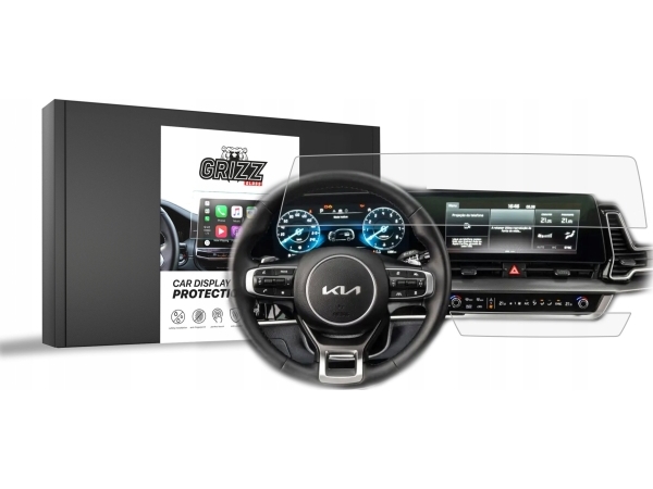 Grizzglass Cardisplay Protection Matt Film Til Kia Sportage 5 Version L 2021-2024 [2In1]
