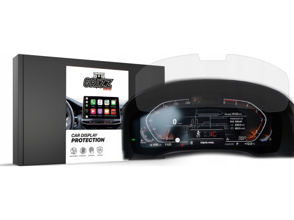 Grizzglass Mat Folie Cardisplay Protection Til Bmw 3 G20 12,3" 2018-2023