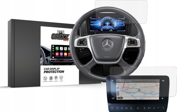 Grizzglass Folia Matowa Grizzglass Cardisplay Protection Do Mercedes Arocs 2018 [2W1]