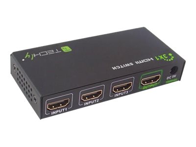 Techly Hdmi 3 In 1 Out With Remote Control, 4Kx2k, 3D - Video-/Audioswitch - 3 X Hdmi - Desktop