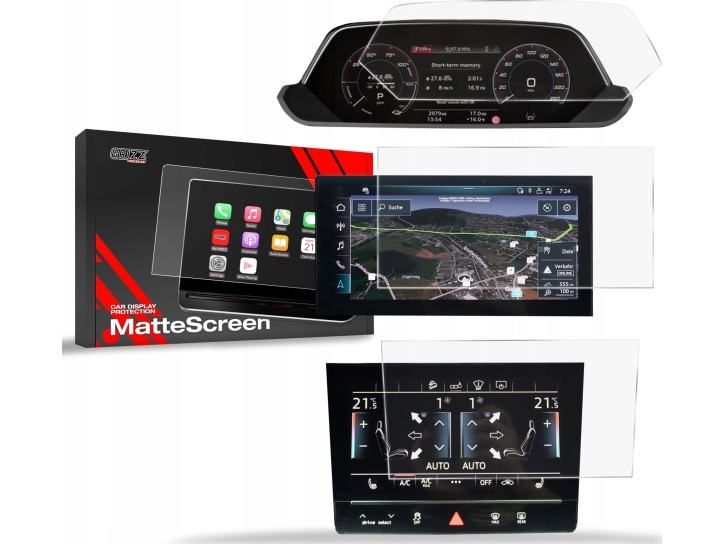 Grizzglass Mat Skærmbeskyttelse Cardisplay Til Audi E-Tron 2019-2022 [3-I-1]